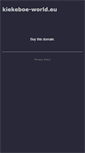 Mobile Screenshot of kiekeboe-world.eu
